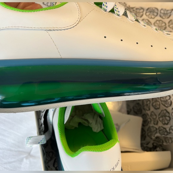 ALEXANDER MCQUEEN AUTHENTIC MENS LEATHER SNEAKERS - Picture 11 of 13